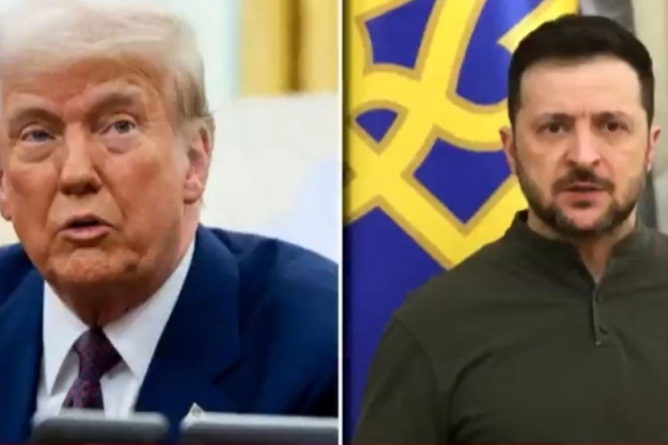 Zelenskyy mengaku tidak senang setelah mengetahui Donald Trump berbicara dengan Vladimir Putin, orang yang diburu karena kejahatan perang di Ukraina sebelum berbicara dengannya.(FOTO: Screenshot NBC News)