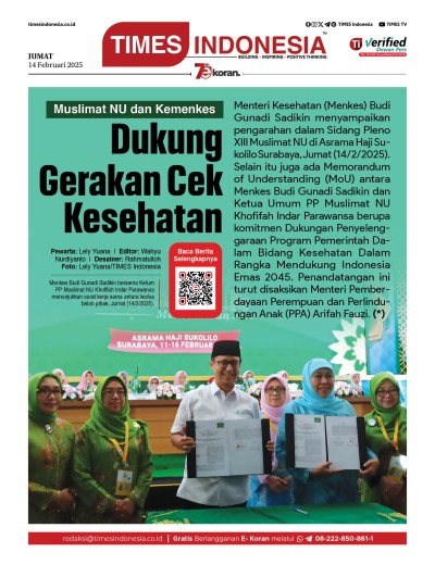 Edisi Jumat, 14 Februari 2025: E-Koran, Bacaan Positif Masyarakat 5.0