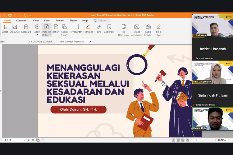 HMP Guseda FKIP Universitas Bakti Indonesia Banyuwangi, Gelar Webinar Menanggulangi Kekerasan Seksual