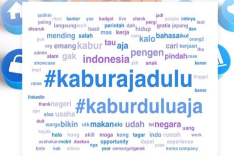 Tagar #KaburAjaDulu yang ramai di media sosial. (Foto: Instagram)