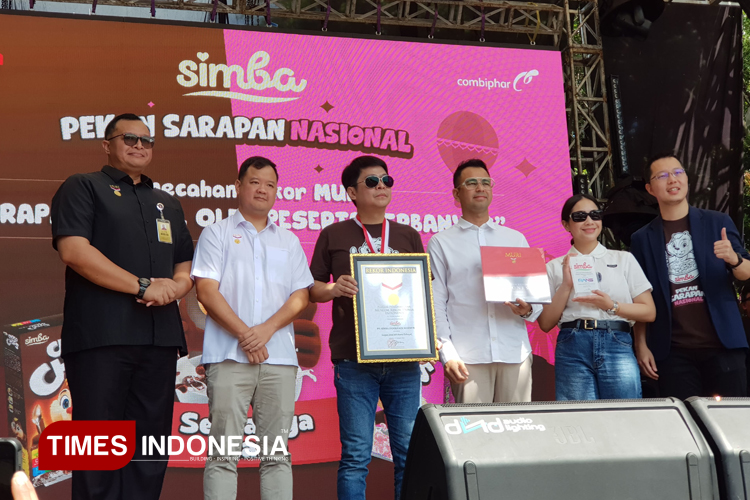 Pekan Sarapan Nasional 2025 Bersama SIMBA di Malang Pecahkan Rekor MURI