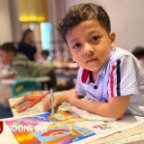 Yuk Intip, Aksi Seniman Cilik di Lomba Mewarnai Kokoon Hotel Banyuwangi