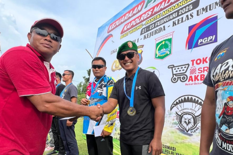 Dua Personel Kodim 0818 Malang-Batu Juara Dua Paralayang Kapolres Malang Cup 2025