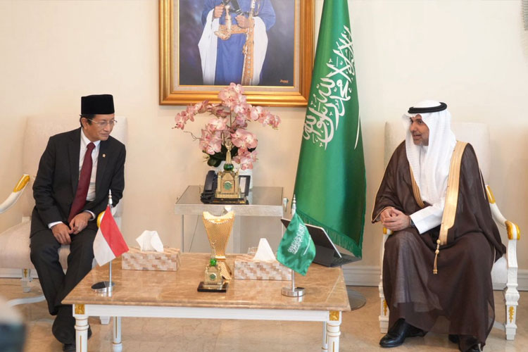 Menteri Agama RI, Nasaruddin Umar dan Menteri Kesehatan Arab Saudi, Fahad Abdulrahman Al-Jalajel. (FOTO: Kemenag RI)