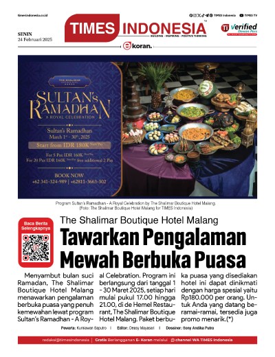 Edisi Senin, 24 Februari 2025: E-Koran, Bacaan Positif Masyarakat 5.0
