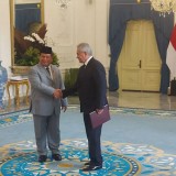 Presiden RI Prabowo Sambut Sekretaris Dewan Keamanan Rusia Sergei Shoigu di Istana Merdeka