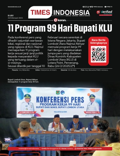 Edisi Rabu, 26 Februari 2025: E-Koran, Bacaan Positif Masyarakat 5.0