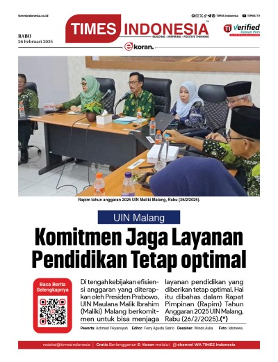 Edisi Rabu, 26 Februari 2025: E-Koran, Bacaan Positif Masyarakat 5.0