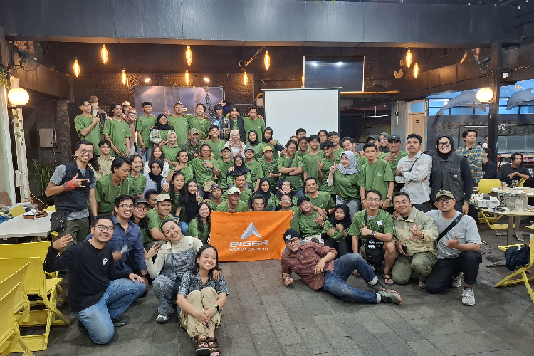 Peresmian EIGERIAN Surabaya di Labara Cafe, Jalan Diponegoro, Darmo, Wonokromo, Surabaya, Sabtu (22/2/2025).