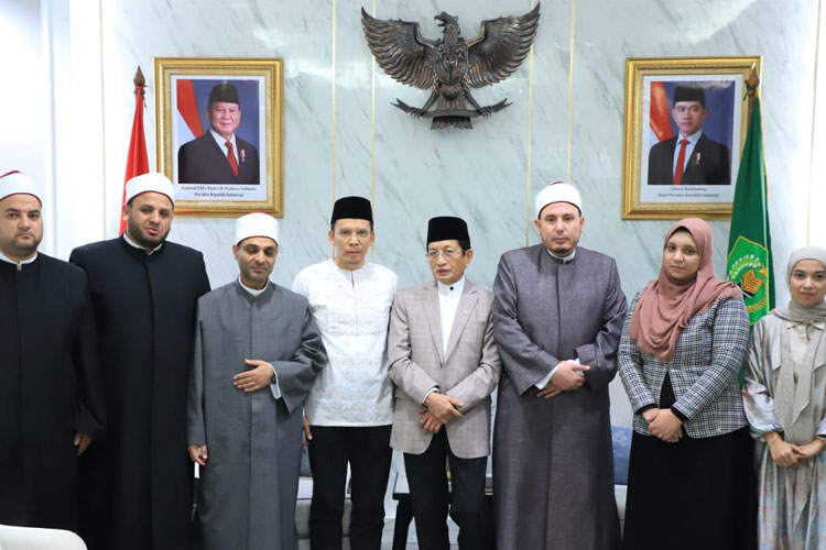 Menag Prof. KH Nasaruddin Umar menerima delegasi MHM dari Al Azhar. (Foto: Kemenag For TI)