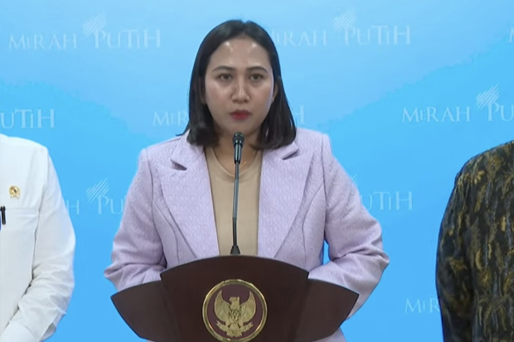 Kurator PT Sri Rejeki Isman (Sritex) Tbk, Nurma Sadikin saat di Istana Kepresidenan, Jakarta, Senin,(3/3/2025). (FOTO: Youtube Sekretariat Presiden).