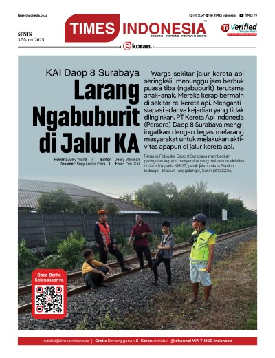 Edisi Senin, 3 Maret 2025: E-Koran, Bacaan Positif Masyarakat 5.0