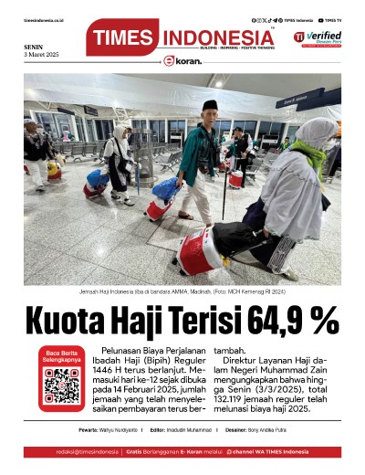 Edisi Senin, 3 Maret 2025: E-Koran, Bacaan Positif Masyarakat 5.0
