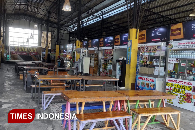 Suasana gedung Pusat Kuliner Banjarnegara. (Foto: Muchlas Hamidi/TIMES Indonesia)