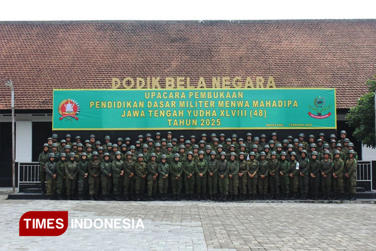 Anggota Resimen Mahasiswa 836/Macan Putih Unisma Malang mengikuti kegiatan DIKLATSAR di Depo Pendidikan Kejuruan Rindam IV/Diponegoro Jawa Tengah. (FOTO: AJP TIMES Indonesia)