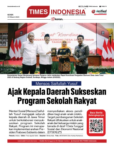 Edisi Senin, 10 Maret 2025: E-Koran, Bacaan Positif Masyarakat 5.0