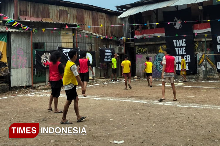 Kegiatan Turnamen Street Soccer atau Sepakbola Jalanan ASSI Provinsi DKI Jakarta bersama Forum Pancoran Bersatu. (FOTO: Fahmi/TIMES Indonesia)