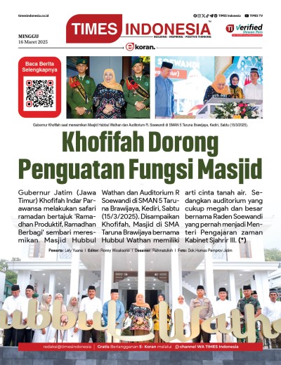 Edisi Minggu, 16 Maret 2025: E-Koran, Bacaan Positif Masyarakat 5.0