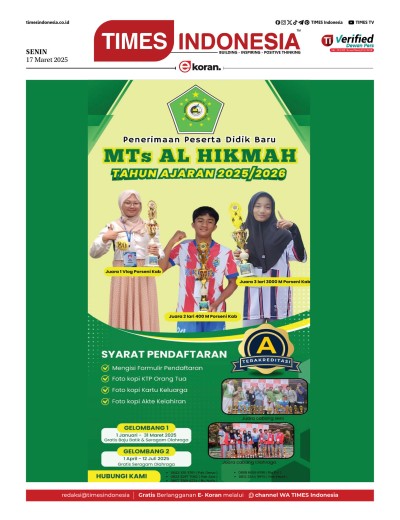 Edisi Senin, 17 Maret 2025: E-Koran, Bacaan Positif Masyarakat 5.0
