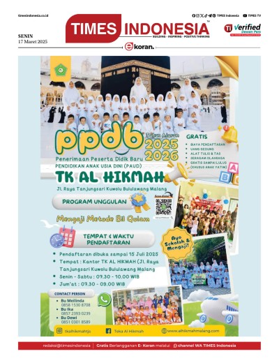 Edisi Senin, 17 Maret 2025: E-Koran, Bacaan Positif Masyarakat 5.0