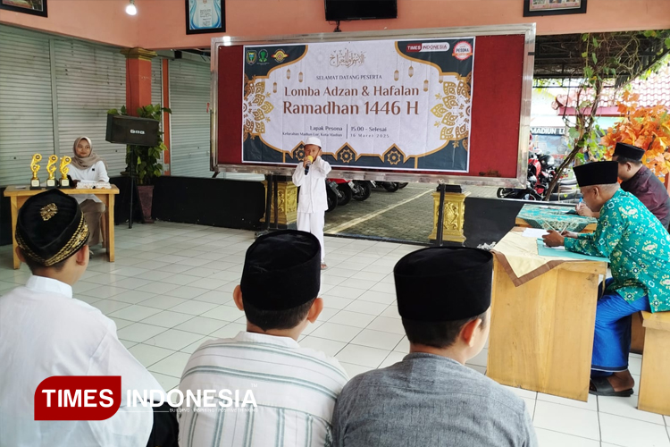 Penampilan peserta lomba Ramadhan yang digelar Kartar Bima Sakti Madiun Lor, Kota Madiun. (Foto: Yupi Apridayani/TIMES Indonesia)