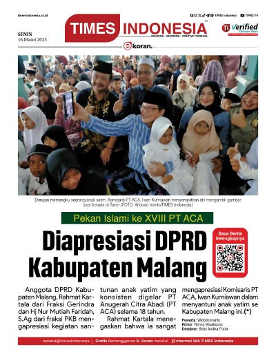 Edisi Senin, 17 Maret 2025: E-Koran, Bacaan Positif Masyarakat 5.0