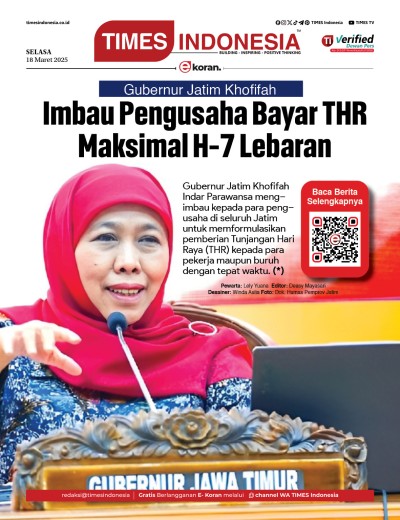 Edisi Selasa, 18 Maret 2025: E-Koran, Bacaan Positif Masyarakat 5.0