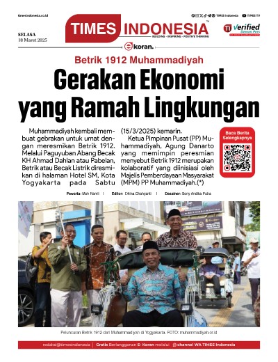 Edisi Selasa, 18 Maret 2025: E-Koran, Bacaan Positif Masyarakat 5.0