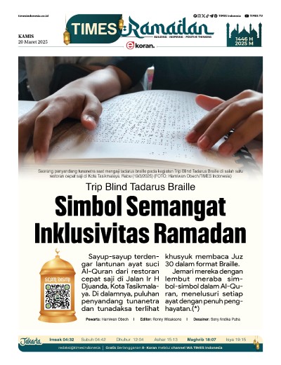 Edisi Kamis, 20 Maret 2025: E-Koran, Bacaan Positif Masyarakat 5.0