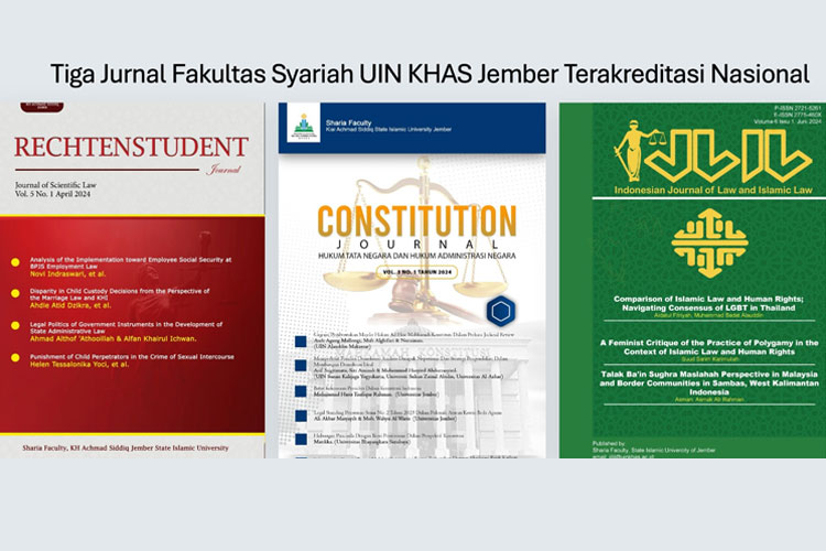 Tiga Jurnal Fakultas Syariah UIN KHAS Jember Terakreditasi Nasional, Ini Linknya