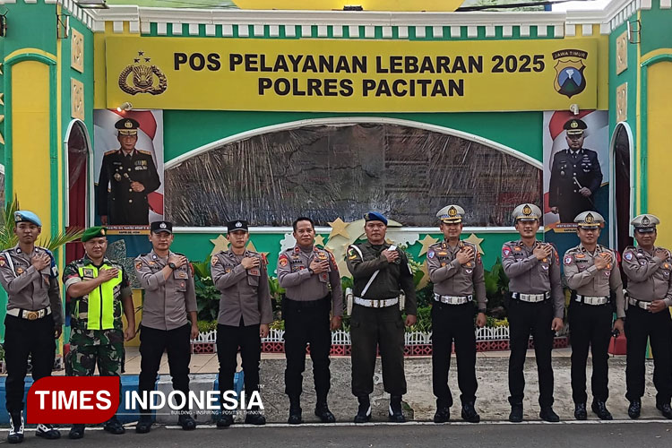 Pastikan Lebaran Aman, Polda Jatim Cek Kesiapan Pospam dan Posyan di Pacitan