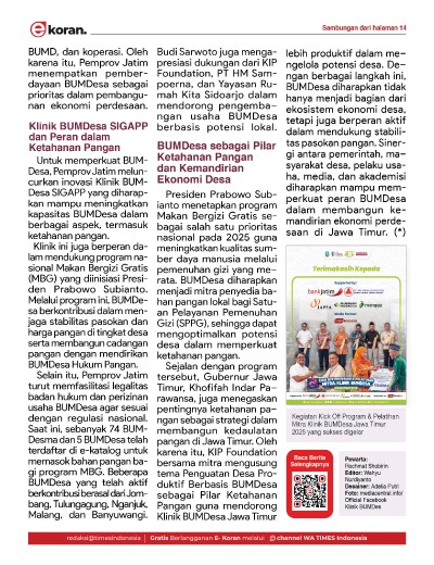 Edisi Kamis, 13 Maret 2025: E-Koran, Bacaan Positif Masyarakat 5.0