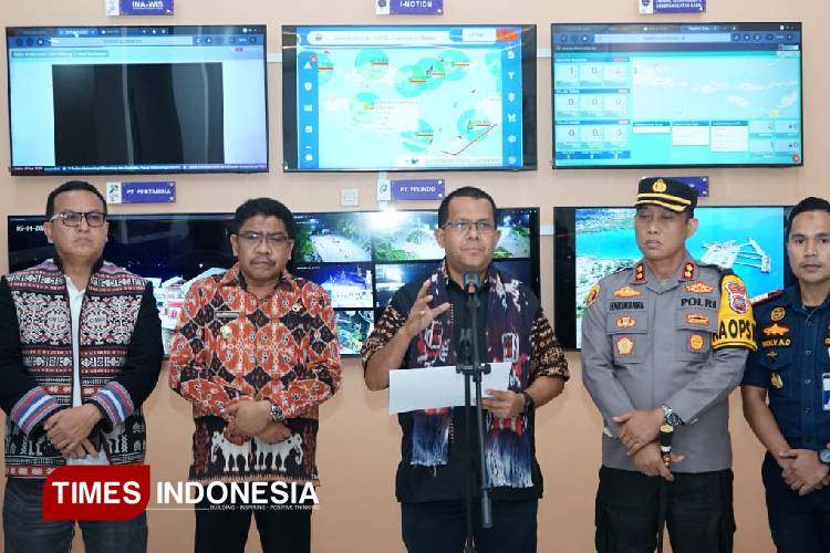 Peluncuran MCC Port Waingapu oleh Gubernur NTT Emanuel Melkiades Laka Lena. (FOTO: Habibudin/TIMES Indonesia)