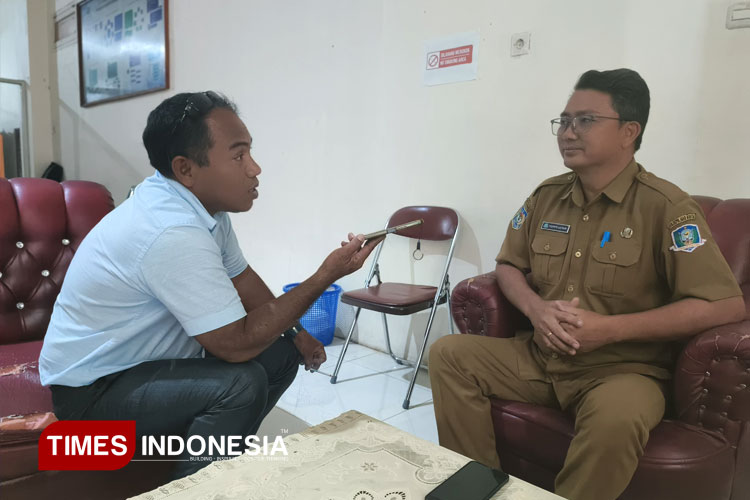 Kepala Dinas Kelautan dan Perikanan Morotai, Yoppy Jutan. Selasa (15/4/2025). (FOTO: Abdul H Husain/TIMES Indonesia).