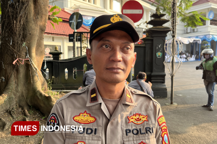 Kasihumas Polresta Malang Kota, Ipda Yudi Risdiyanto saat ditemui awak media. (Foto: Rizky Kurniawan Pratama/TIMES Indonesia)