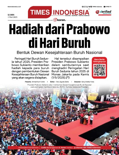 Edisi Kamis,1 Mei 2025: E-Koran, Bacaan Positif Masyarakat 5.0