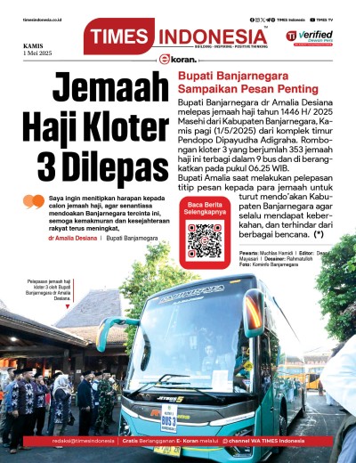 Edisi Kamis,1 Mei 2025: E-Koran, Bacaan Positif Masyarakat 5.0
