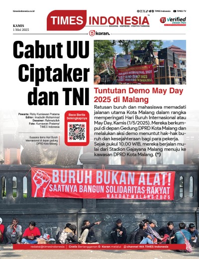 Edisi Kamis,1 Mei 2025: E-Koran, Bacaan Positif Masyarakat 5.0