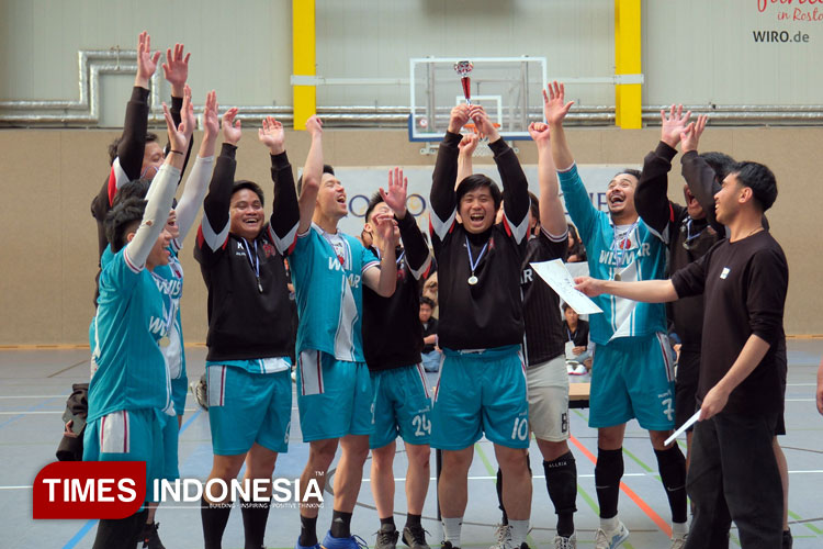 Tim Exso keluar sebagai juara voli dalam Rostocker League. (Foto: PPI Rostock for TIMES Indonesia)