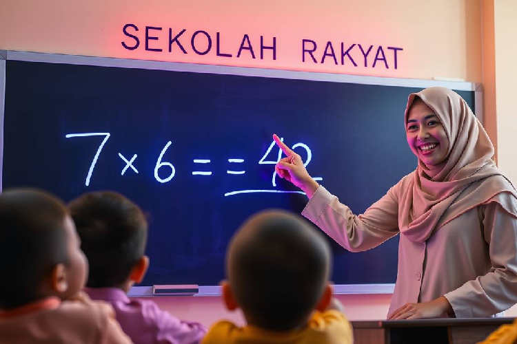 Ilustrasi Sekolah Rakyat. (Foto: AI/Leonardo)