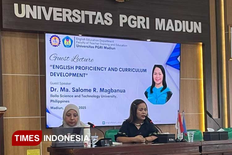 Dr. Ma. Salome R. Magbanua mengisi kuliah tamu dengan Prodi Pendidikan Bahasa Inggris, PGSD, Magister Pendidikan Dasar, Magister P. IPS. (Foto: Humas UNIPMA for TIMES Indonesia)