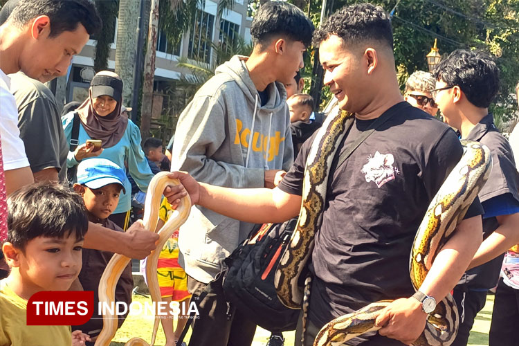 CFD Kota Malang Makin Eksotis dengan Aktivitas Komunitas Malang Reptil Keepers