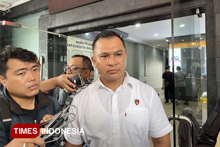 Kasatreskrim Polresta Malang Kota, Kompol M Sholeh saat ditemui awak media. (FOTO: Rizky Kurniawan Pratama/TIMES Indonesia)