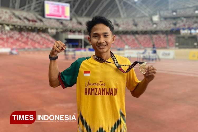 Yad Hapizudin, mahasiswa Universitas Hamzanwadi semester dua Program Studi Pendidikan Jasmani Kesehatan dan Rekreasi. (FOTO: Humas Universitas Hamzanwadi)