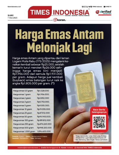 Edisi Rabu, 7 Mei 2025: E-Koran, Bacaan Positif Masyarakat 5.0