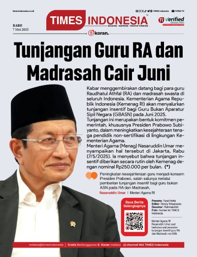 Edisi Rabu, 7 Mei 2025: E-Koran, Bacaan Positif Masyarakat 5.0