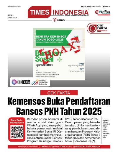 	Edisi Rabu, 7 Mei 2025: E-Koran, Bacaan Positif Masyarakat 5.0