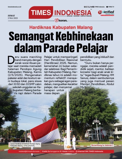 Edisi Jumat,2 Mei 2025: E-Koran, Bacaan Positif Masyarakat 5.0