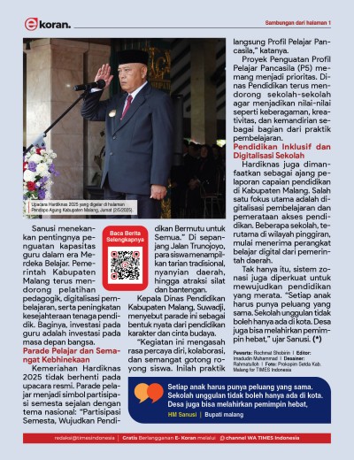Edisi Jumat,2 Mei 2025: E-Koran, Bacaan Positif Masyarakat 5.0