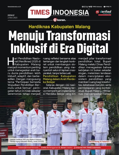 Edisi Jumat,2 Mei 2025: E-Koran, Bacaan Positif Masyarakat 5.0